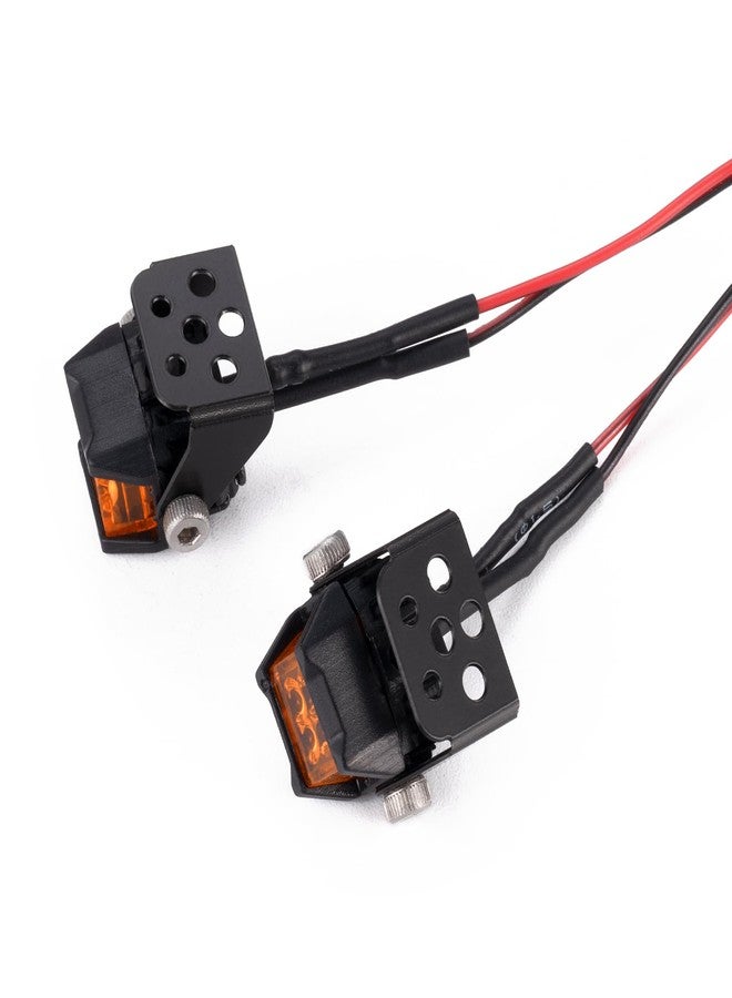 MORFUM 2Pcs RC Car Square LED Lights Headlights Spotlight Bumper LED Headlight 12mm for 1/10 RC Crawler Axial TRX4 SCX10 Upgrade Part Decoration Lights (Orange) - Image 3